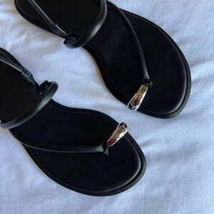 Vince Black and Silver Lucila Strappy Sandal